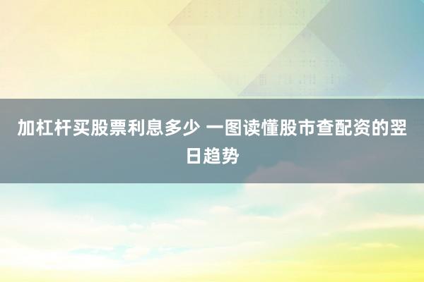 加杠杆买股票利息多少 一图读懂股市查配资的翌日趋势